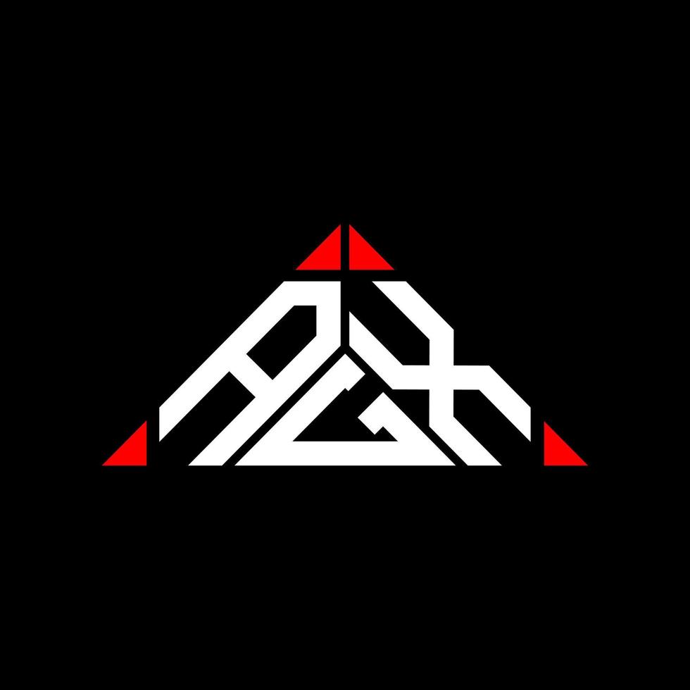 design criativo do logotipo da carta agx com gráfico vetorial, logotipo simples e moderno agx em forma de triângulo. vetor