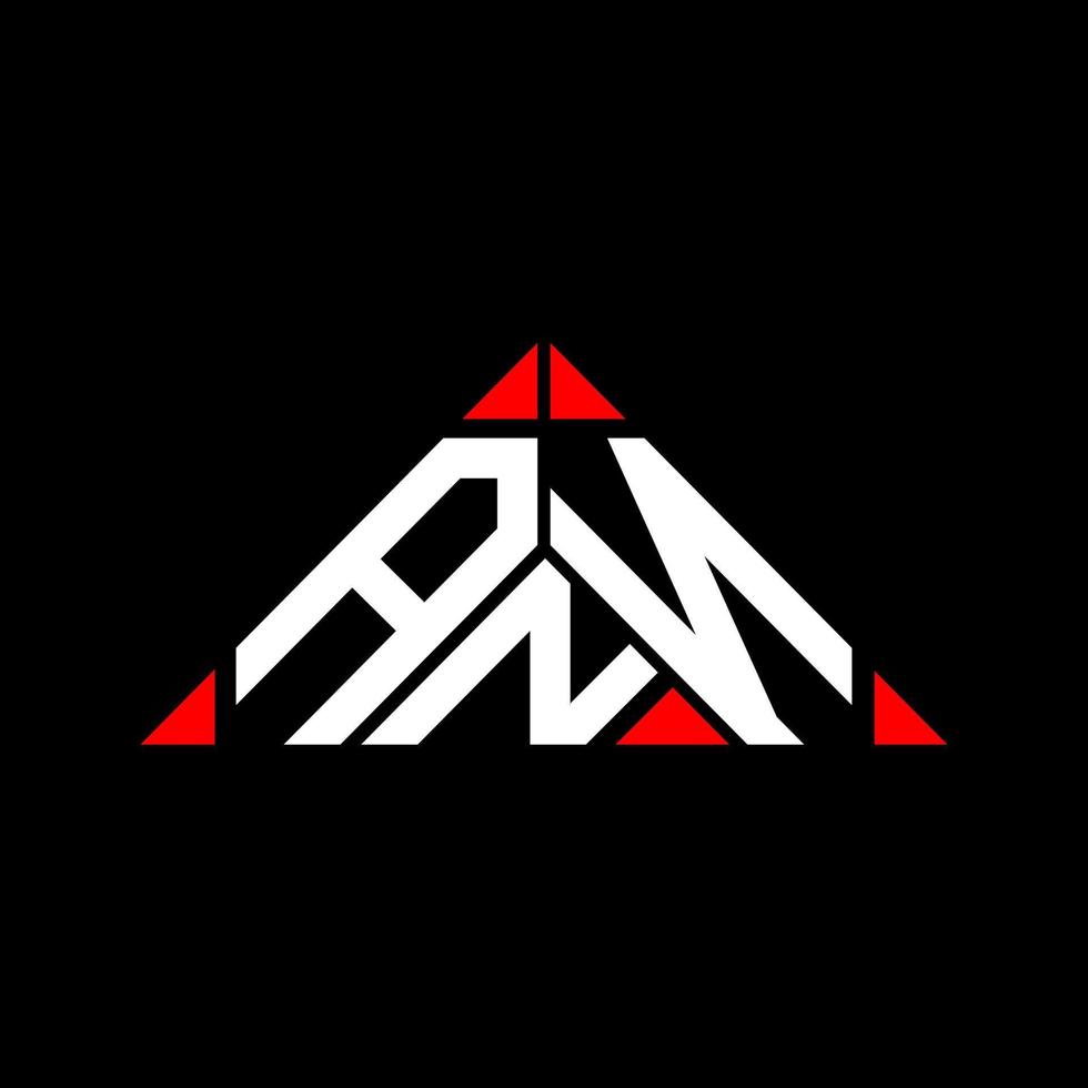 ann letter logo design criativo com gráfico vetorial, ann logotipo simples e moderno em forma de triângulo. vetor