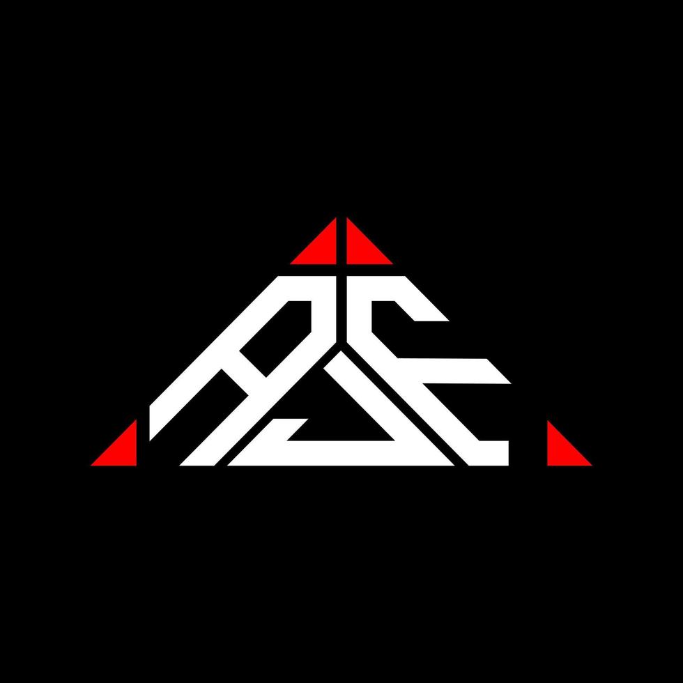design criativo do logotipo da carta ajf com gráfico vetorial, logotipo simples e moderno ajf em forma de triângulo. vetor