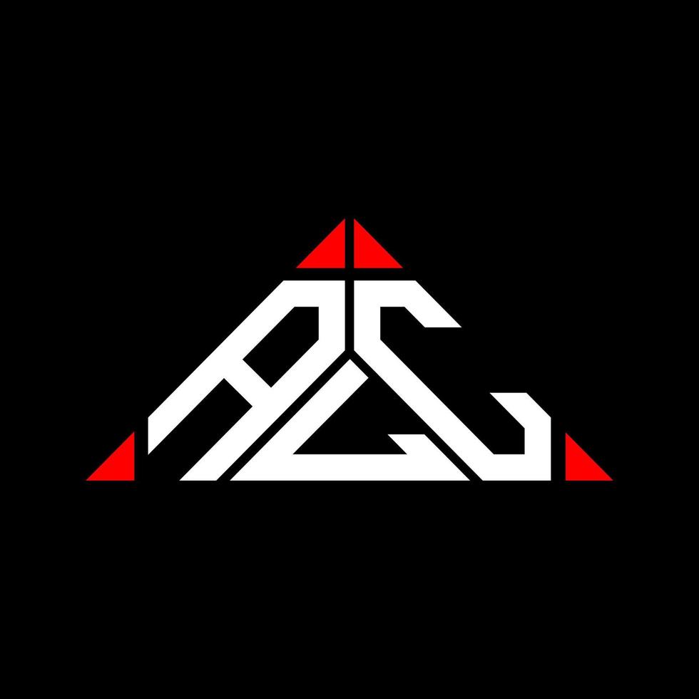 design criativo do logotipo da carta alc com gráfico vetorial, logotipo simples e moderno alc em forma de triângulo. vetor