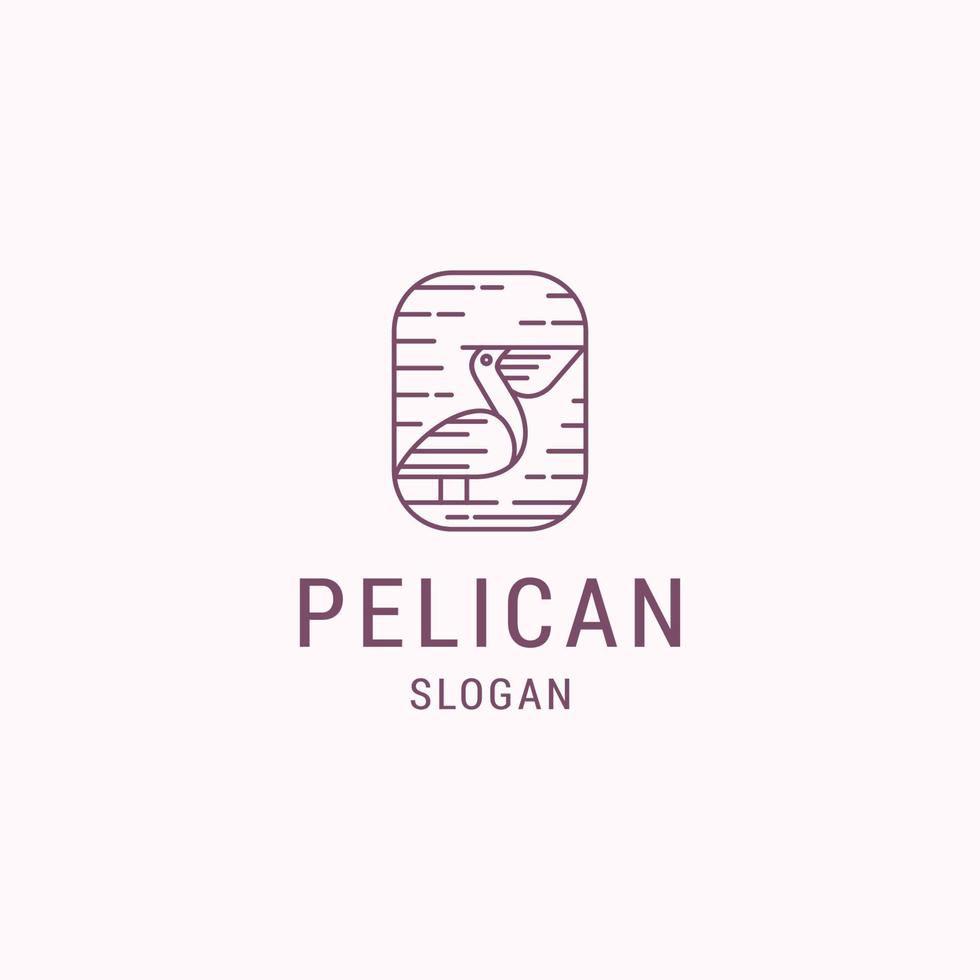 design de ilustração vetorial de modelo de logotipo pelicano vetor