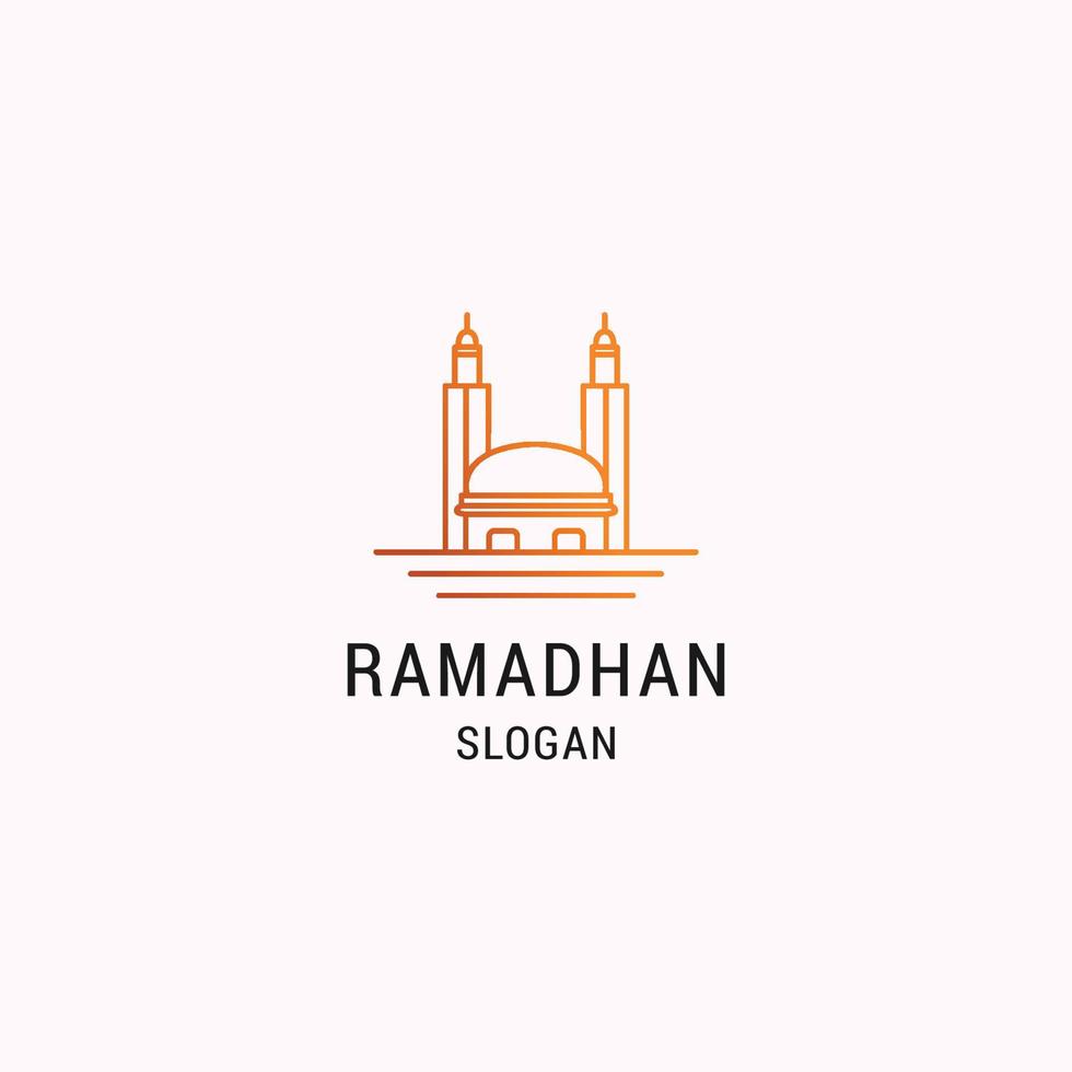 modelo de design plano de ícone de logotipo do ramadã vetor