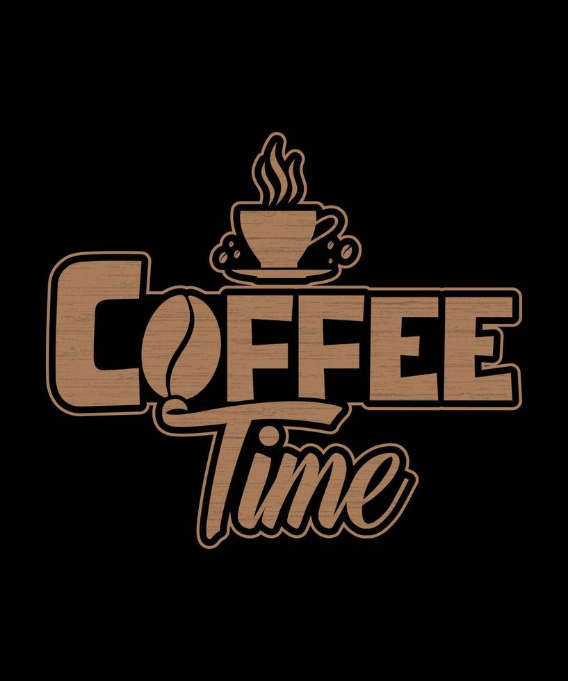 aqui está o meu novo design de t-shirt de café. vetor