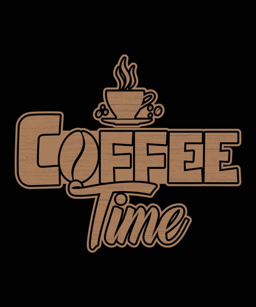 aqui está o meu novo design de t-shirt de café. vetor