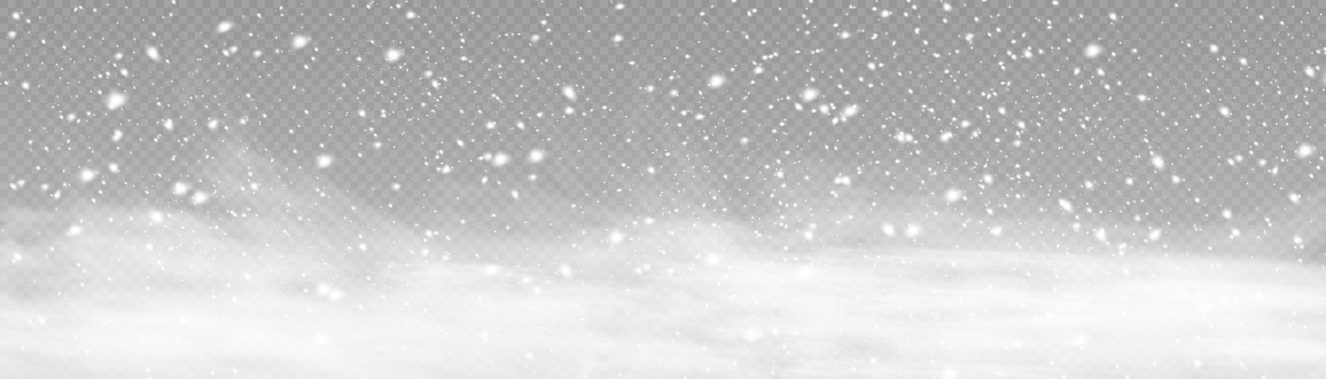 inverno e neve com neblina. vento e neblina. neve e vento. elemento decorativo gradiente branco. ilustração mector. luz, poeira, inverno, tempestade de neve, natal, vetor. vetor