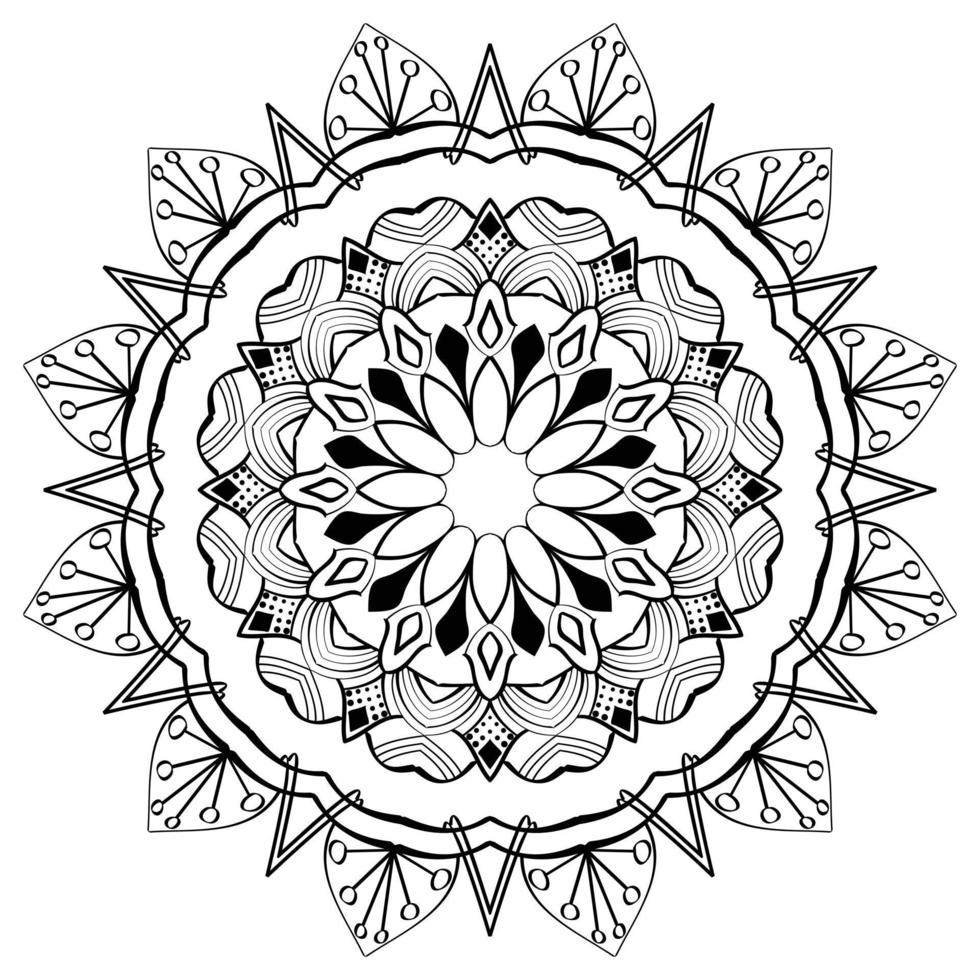 ilustração de design de padrão de mandala elegante vetor