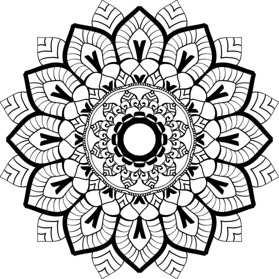 ilustração de design de padrão de mandala elegante vetor