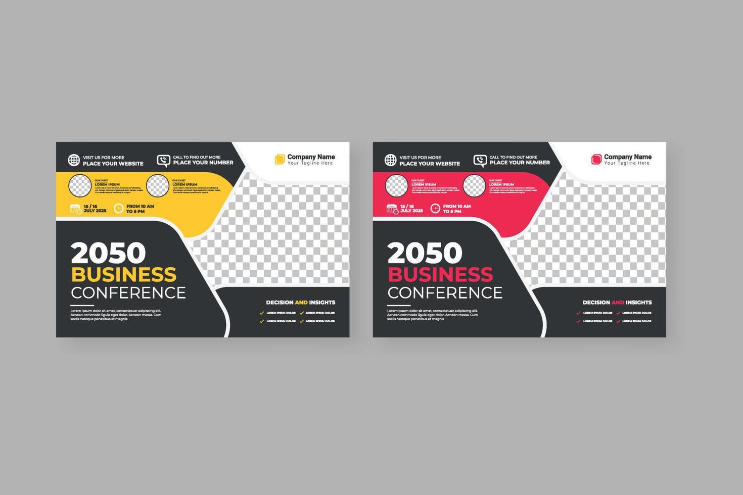 panfleto de conferência de negócios para empresa de relatório anual e brochura com design moderno vetor