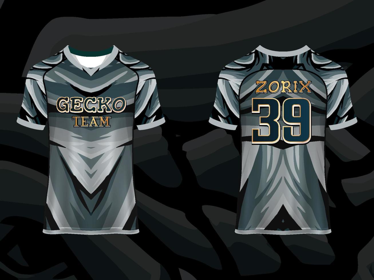modelo de design de camisa de manga raglan abstrata para uniformes de equipe vestuário de jogo vetor
