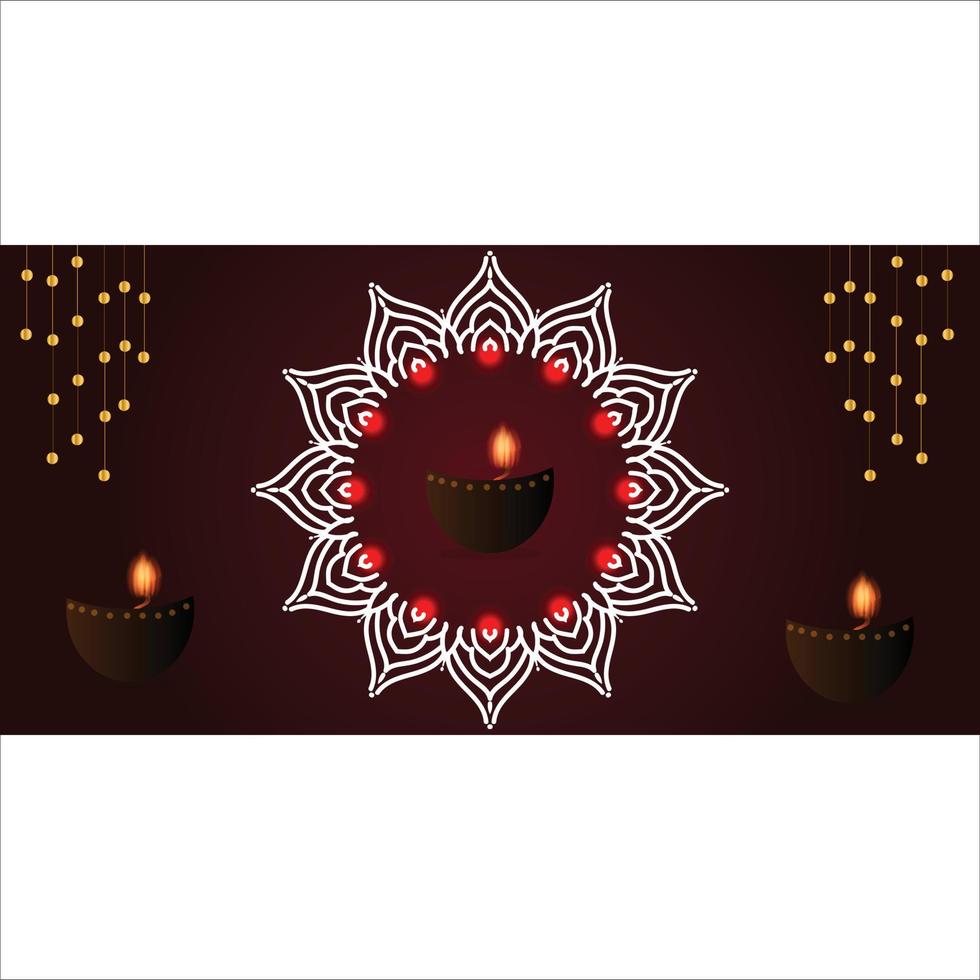 design de modelo de arte vetorial feliz diwali vetor