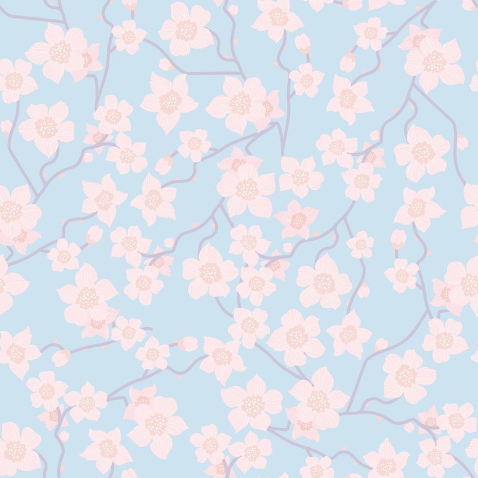 padrão de flores de sakura vetor
