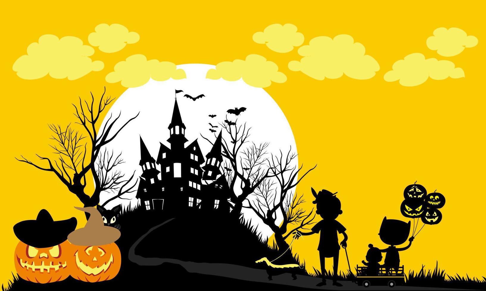 fundo de halloween para desktop ou banner vetor