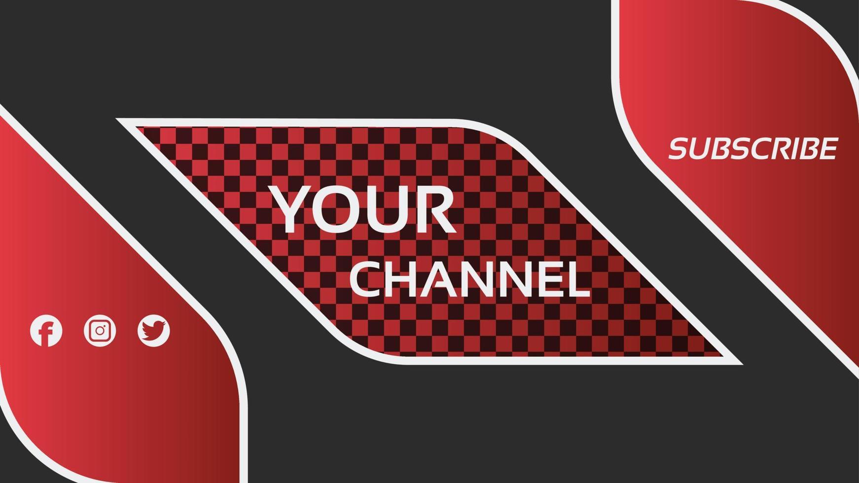 modelo de design de capa e banner do youtube vetor