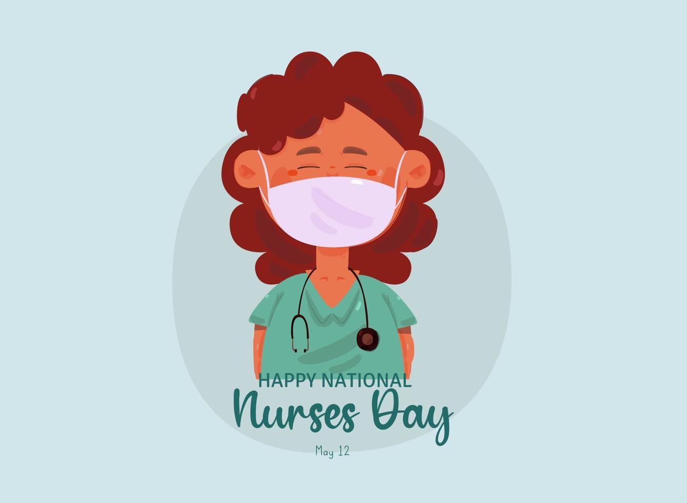 ilustração do dia nacional da enfermeira vetor