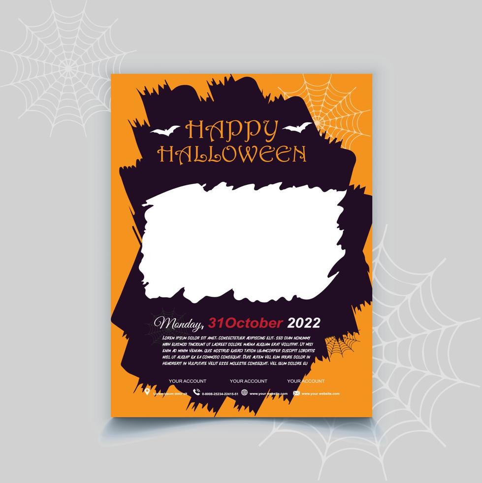 flyer de halloween totalmente editável e personalizável vetor