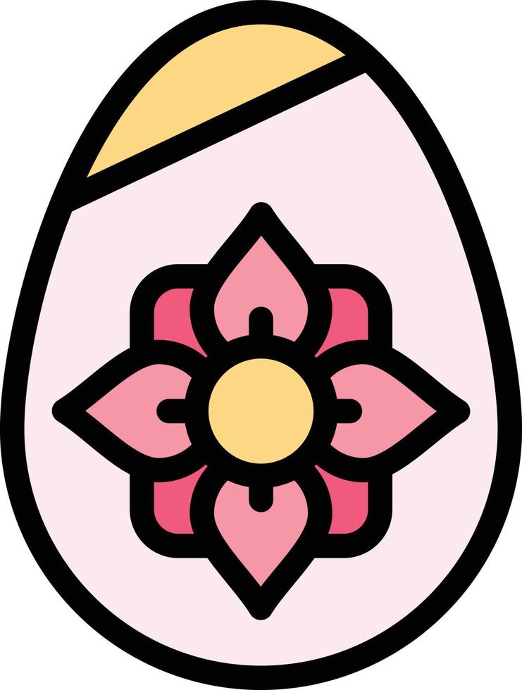 decoração de páscoa ovo de páscoa ovo de páscoa ícone de cor plana vetor modelo de banner