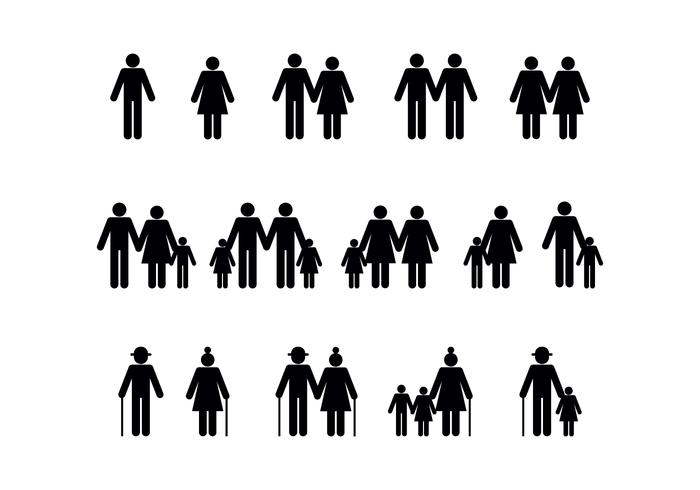 Vector de pessoas diversidade familiar