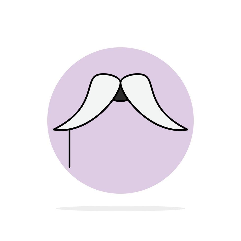 bigode hipster movember homens machos vetor de ícone de cor plana