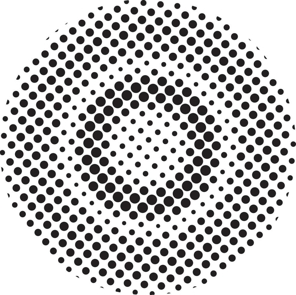 círculo de fundo padrão de meio-tom vetor