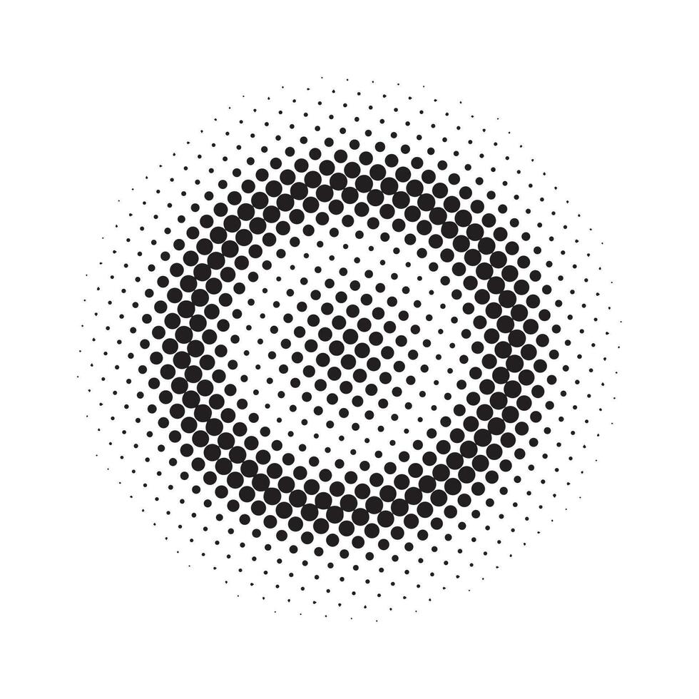design de círculo de meio-tom grunge abstrato vetor