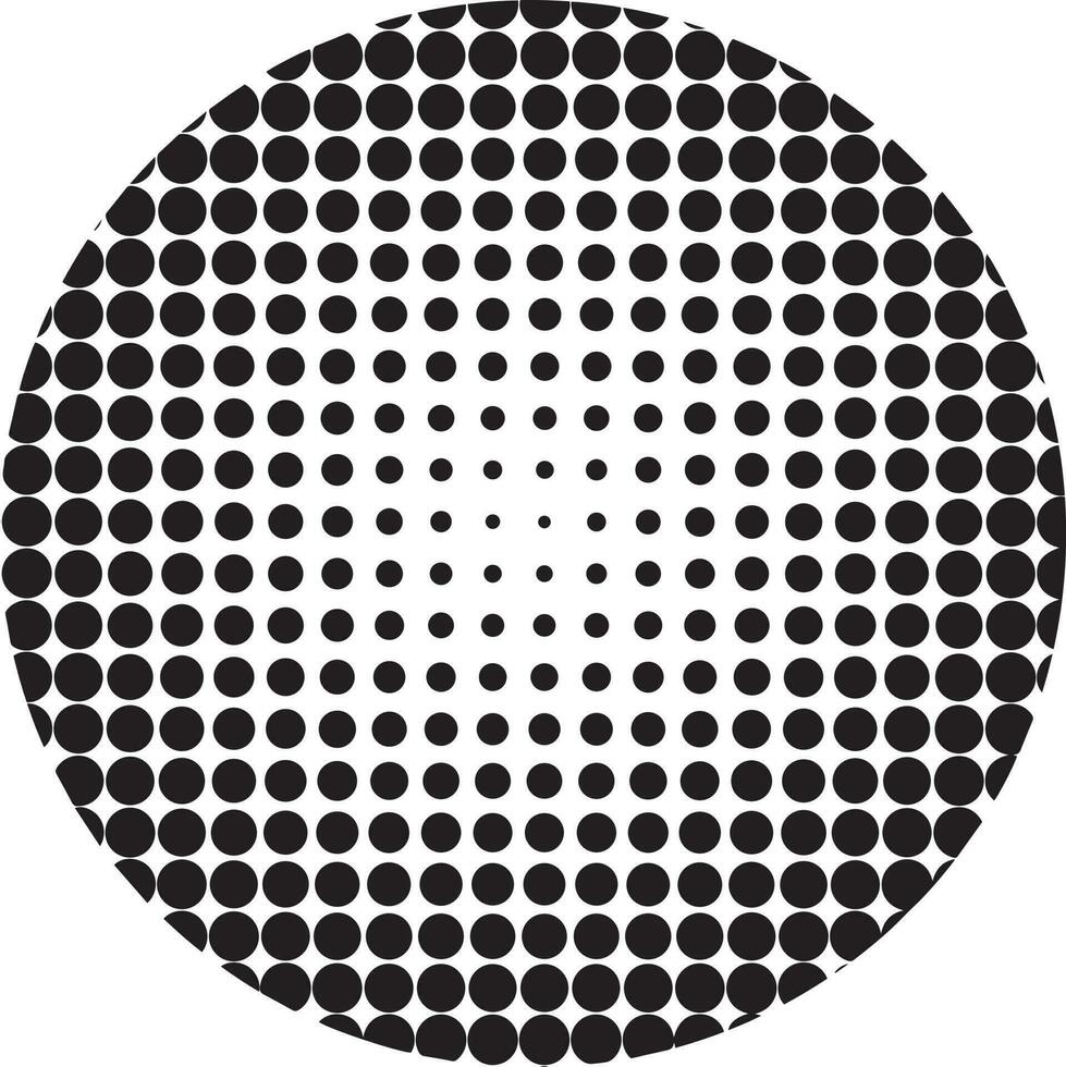 forma geométrica de meio-tom de círculo pontilhado vetor