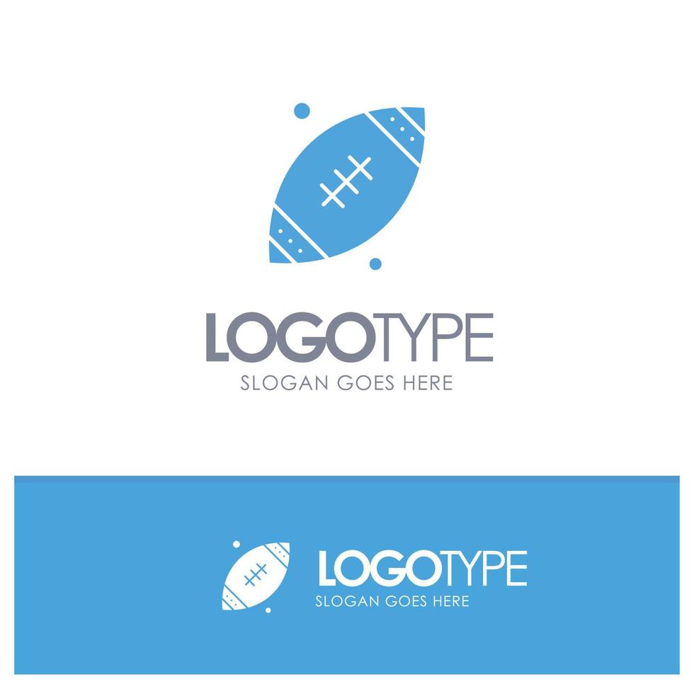 bola rugby sports ireland azul sólido logotipo com lugar para slogan vetor
