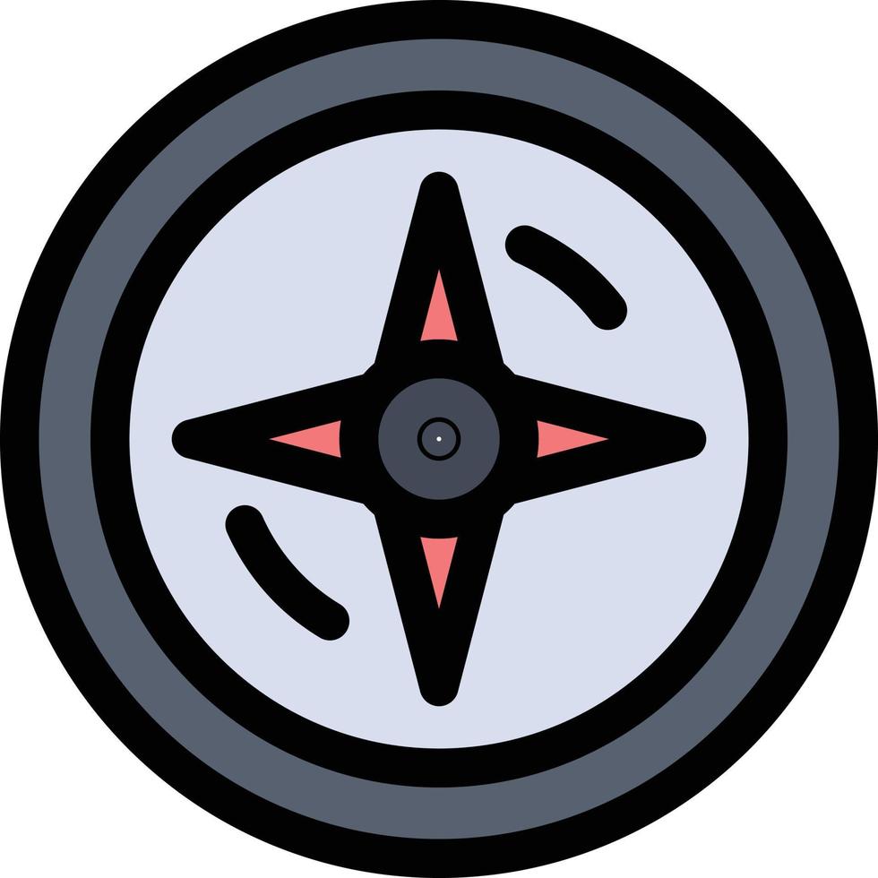 modelo de banner de ícone de vetor de ícone de cor plana de localização de bússola de navegação