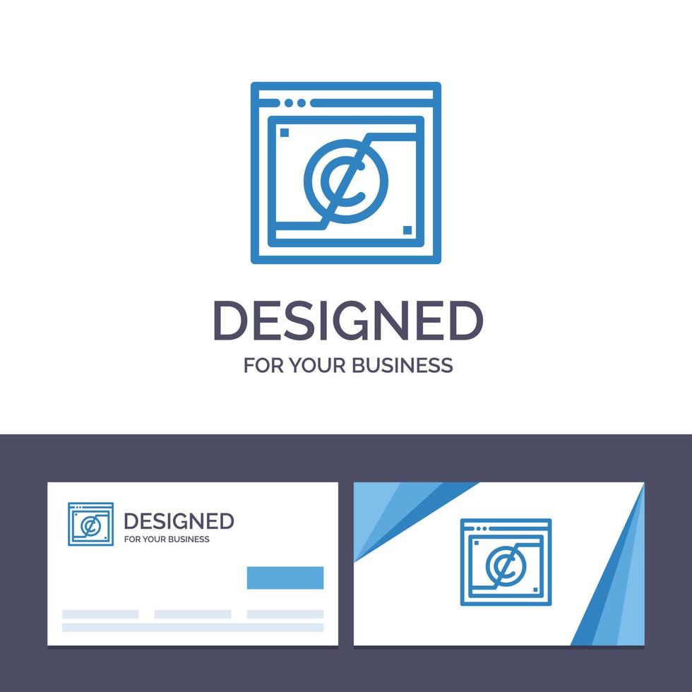 cartão de visita criativo e modelo de logotipo ilustração vetorial de lei de domínio digital de direitos autorais de negócios vetor