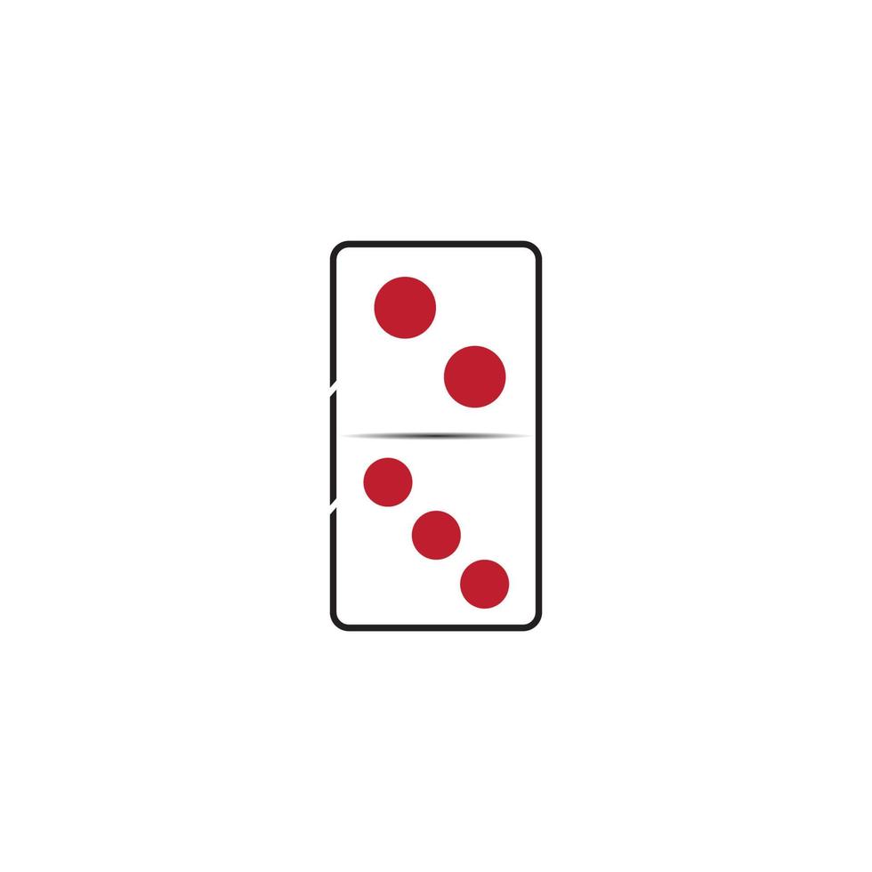 ícone de vetor de modelo de logotipo de cartão de dominó