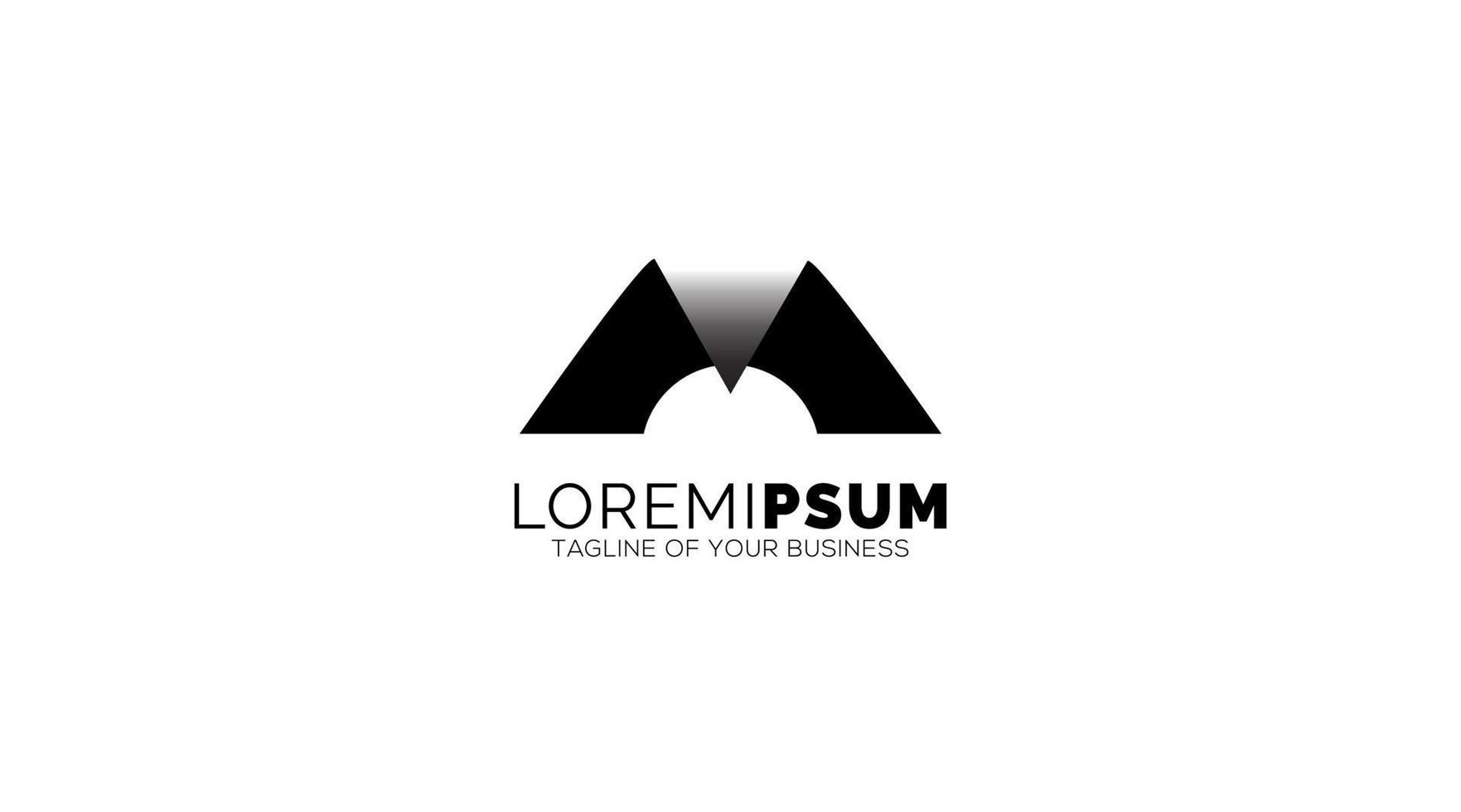 letra m logotipo design moderno e criativo vetor