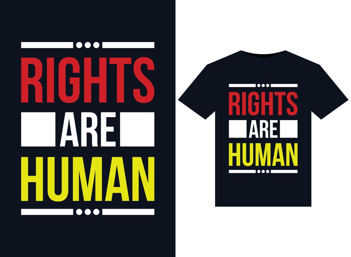 direitos são ilustrações humanas para design de camisetas prontas para impressão vetor