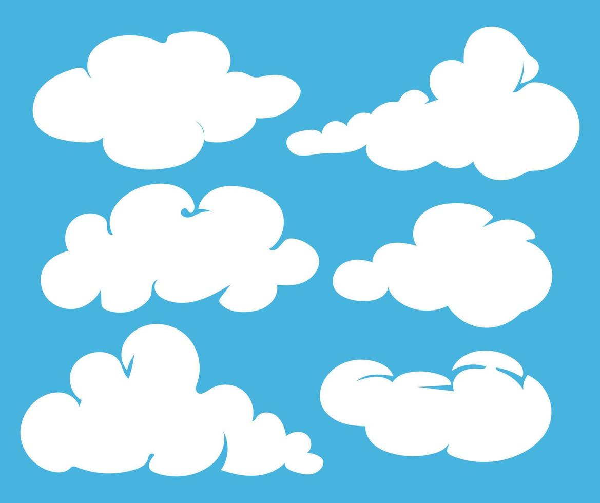 conjunto de ícones de nuvem de vetor. vetor