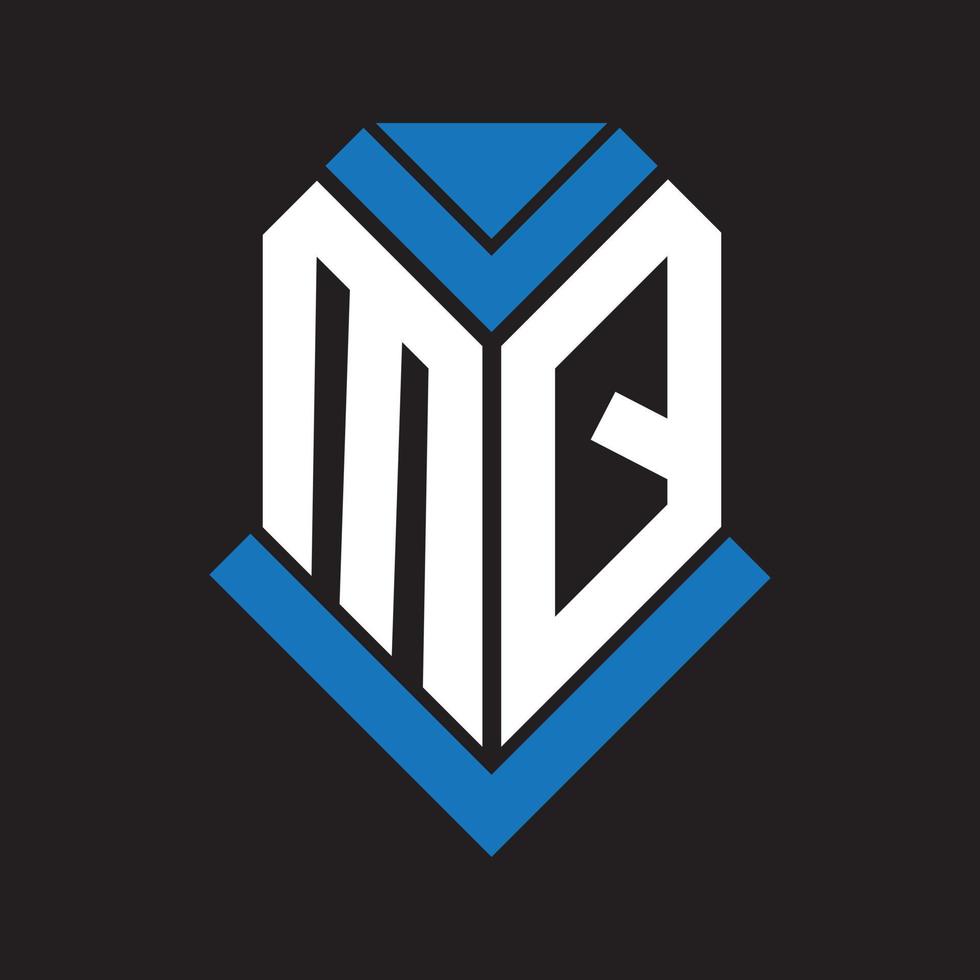 design de logotipo de letra mq em fundo preto. conceito de logotipo de letra de iniciais criativas mq. design de letra mq. vetor
