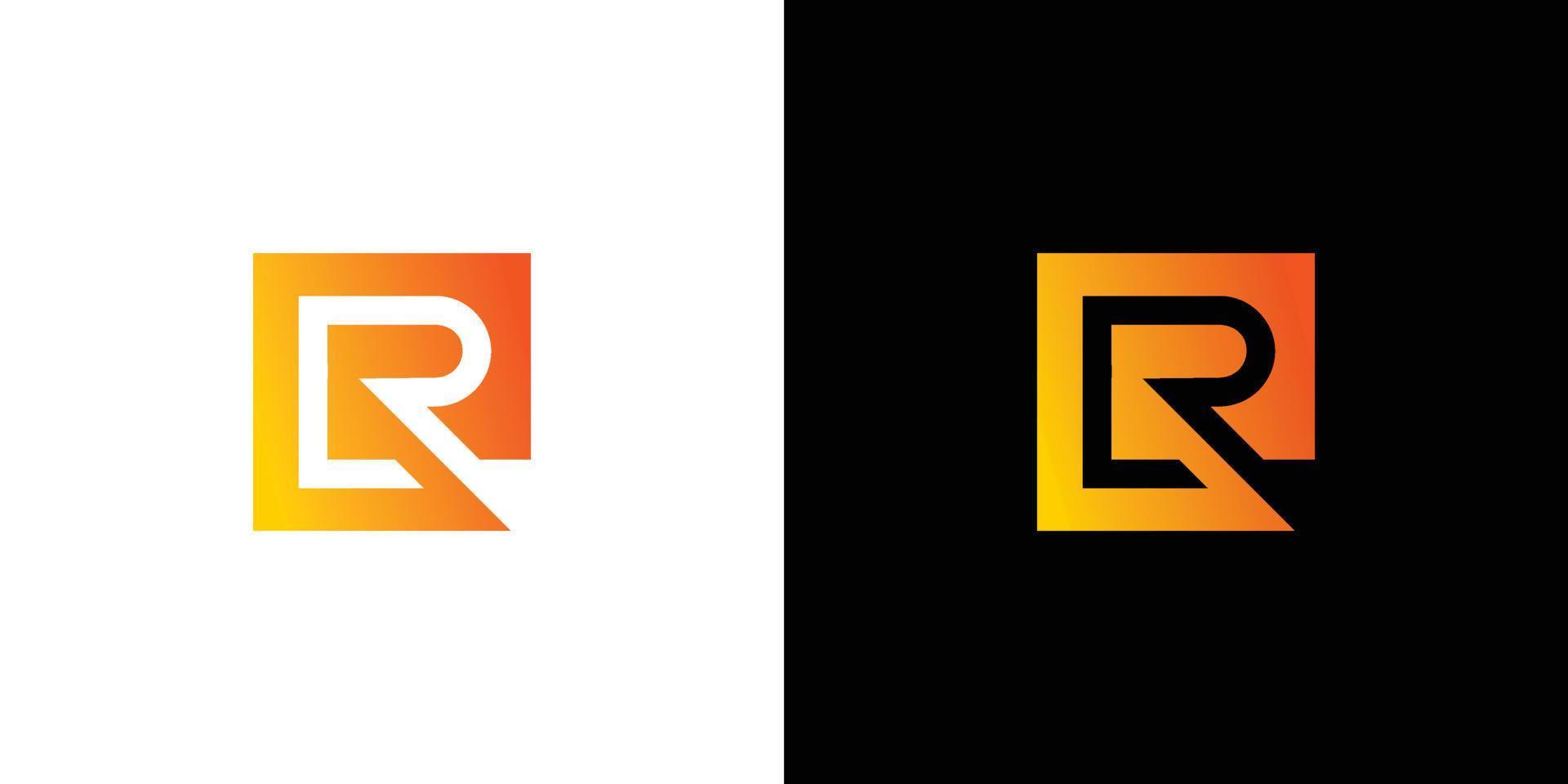 design de logotipo de iniciais de letra r moderno e colorido 2 vetor