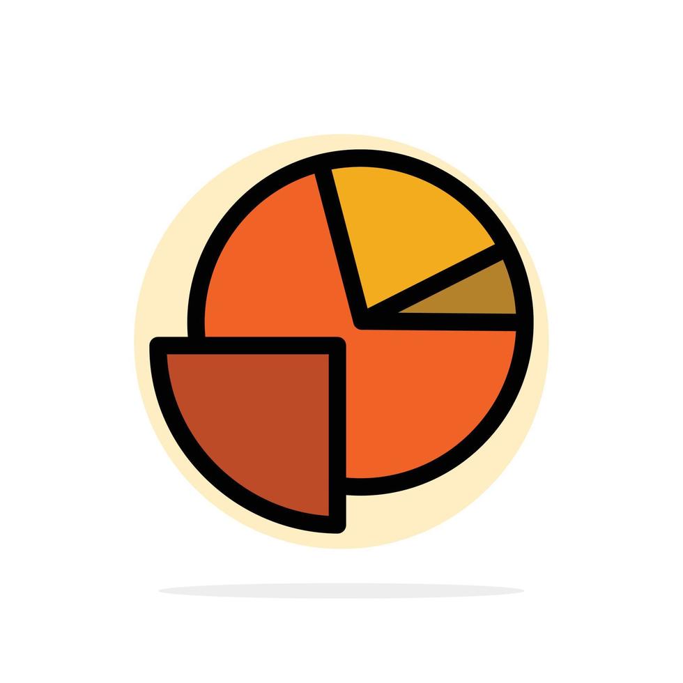 gráfico de análise gráfico de pizza abstrato círculo fundo ícone de cor plana vetor