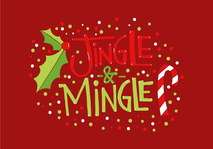 Letra de férias Jingle & Mingle Holiday vetor