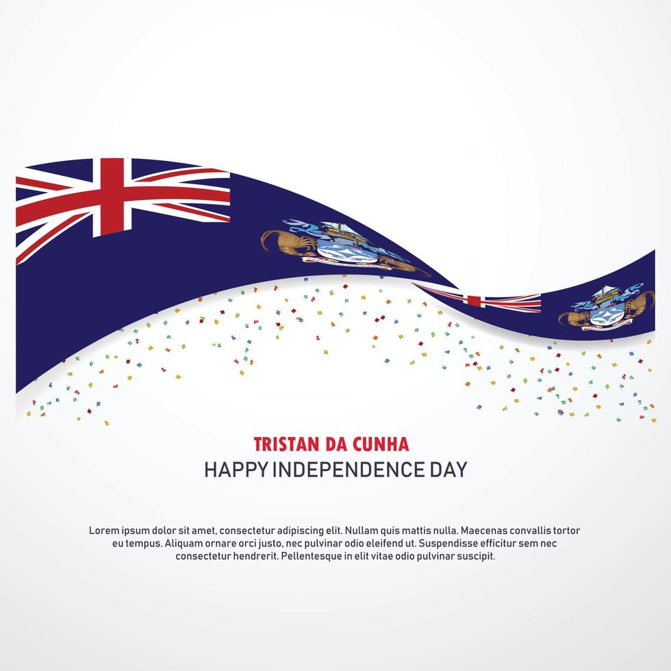 fundo de feliz dia da independência tristan da cunha vetor