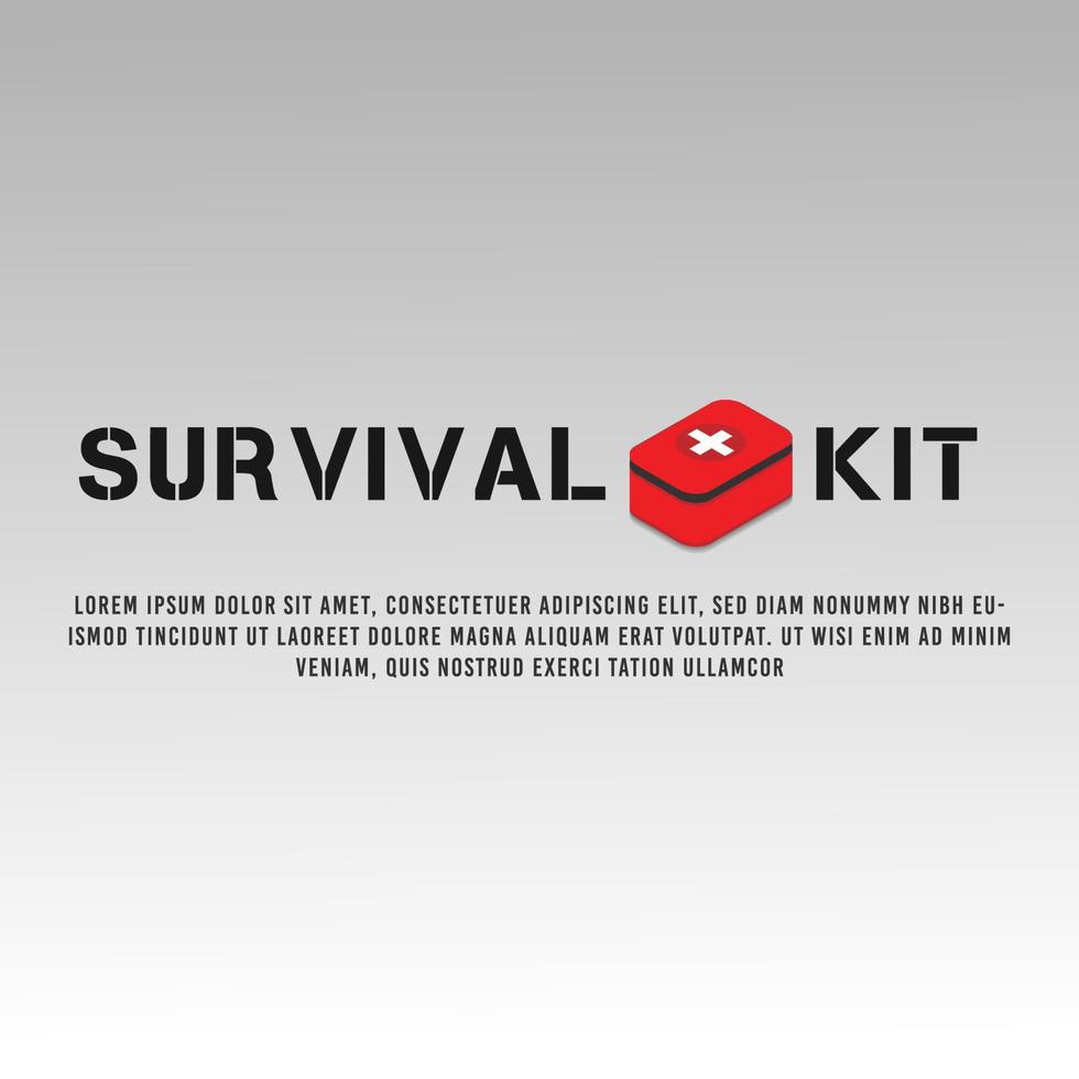vetor do logotipo do kit de sobrevivência