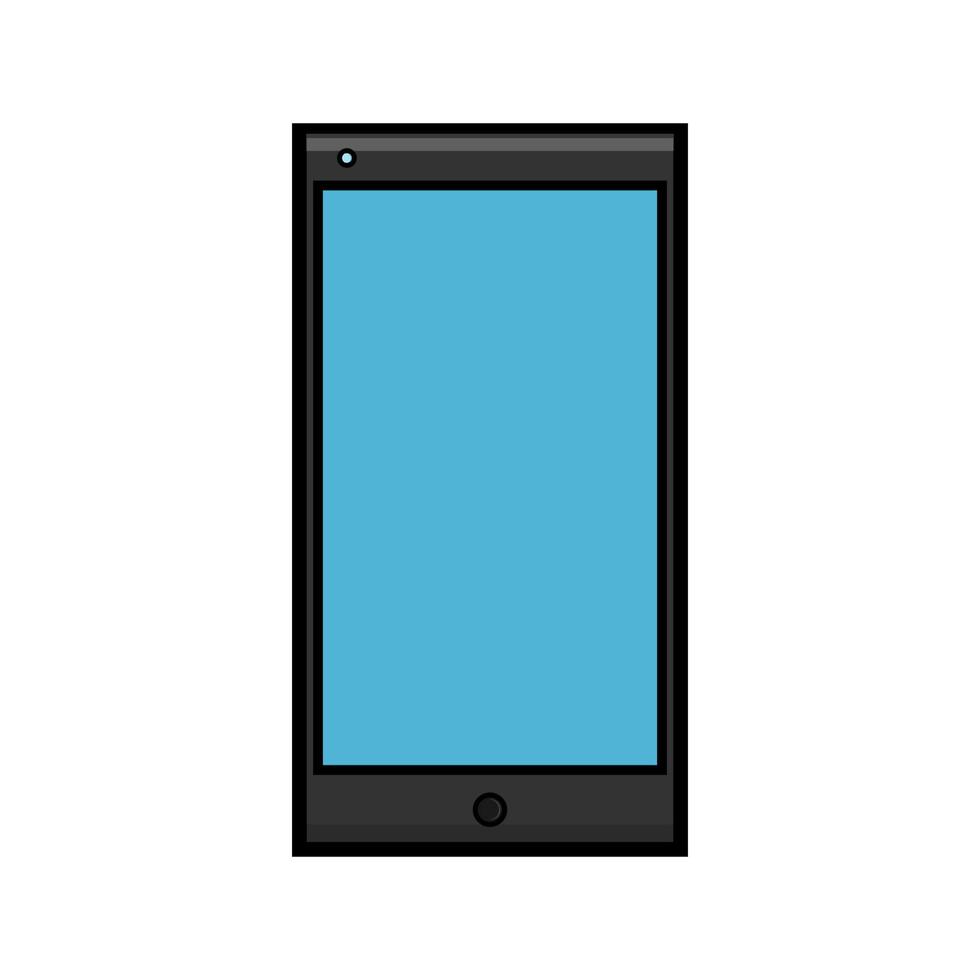 ilustração em vetor de um ícone plana de um telefone móvel smartphone retangular digital inteligente digital moderno com isolado no fundo branco. tecnologias digitais de computador conceito
