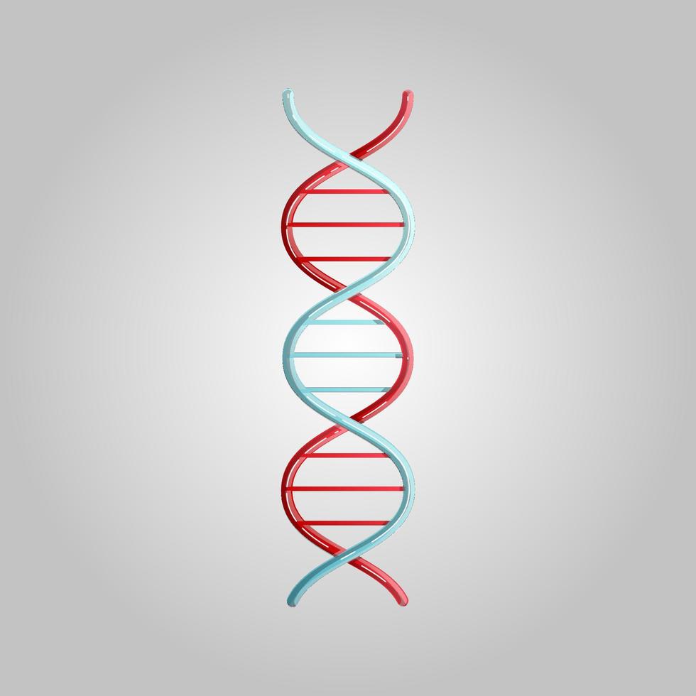 belo ícone médico de uma molécula de dna científica, genes em um fundo branco vetor