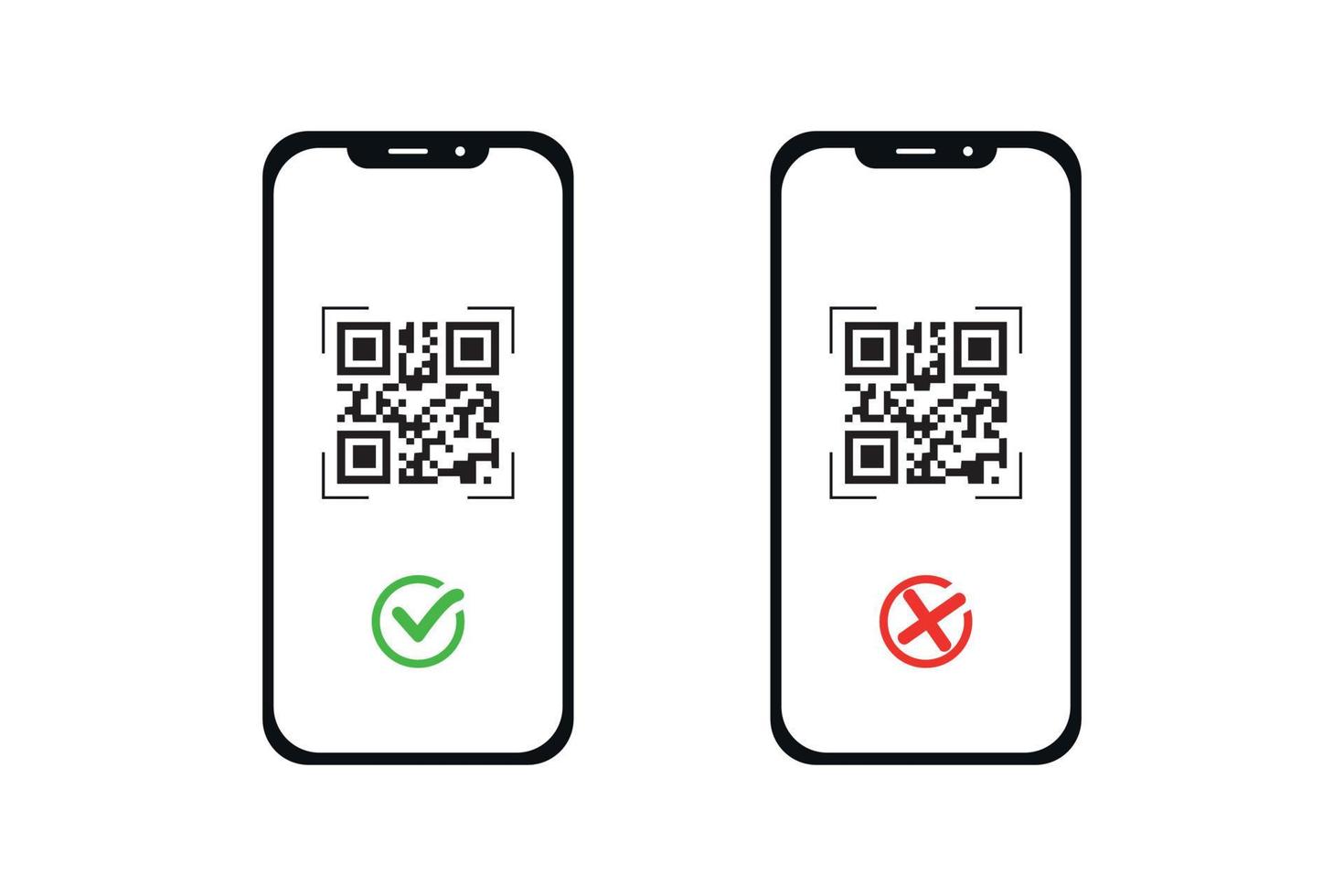 conceito de código qr em smartphone. vetor