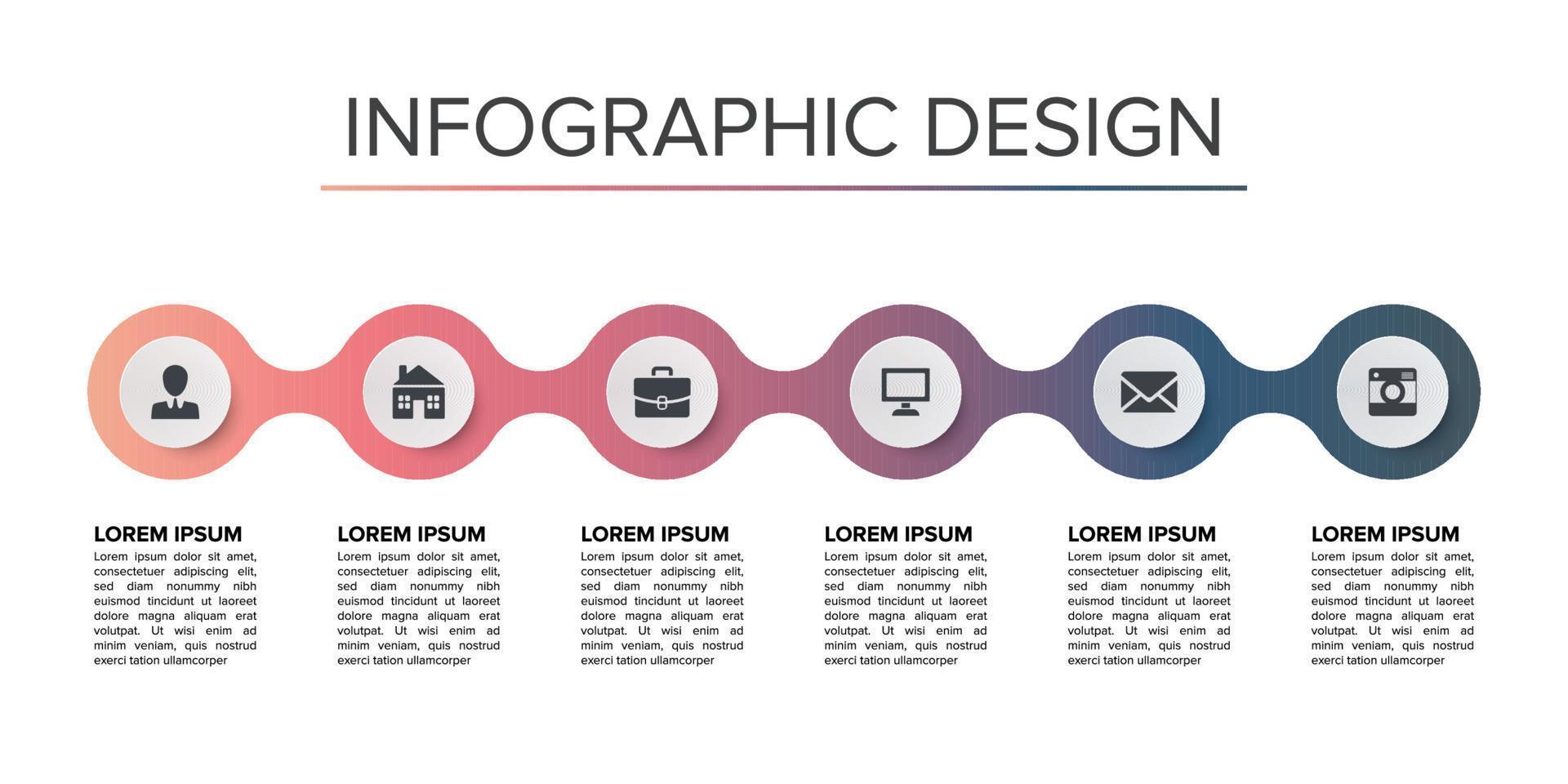 conjunto de elementos ícone infográfico ideias de design de negócios apresentação elegante vetor