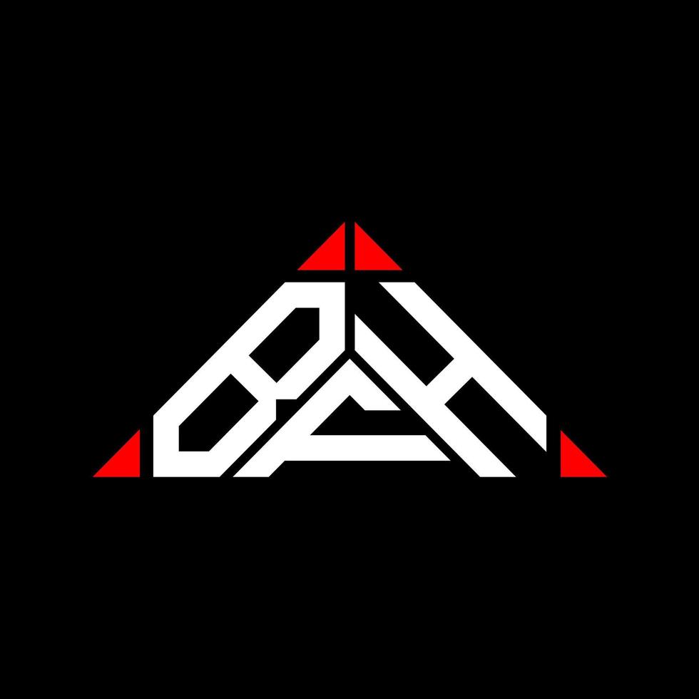 design criativo do logotipo da carta bfh com gráfico vetorial, logotipo simples e moderno bfh em forma de triângulo. vetor