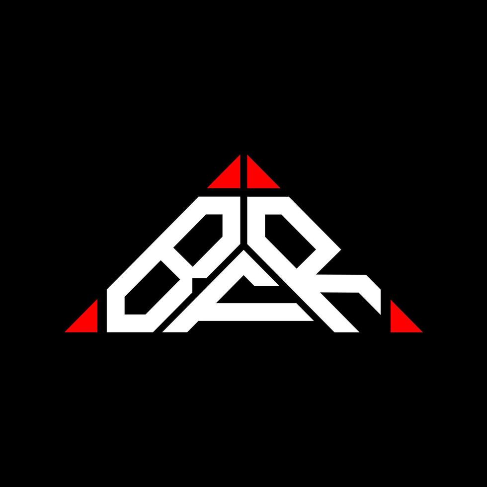 design criativo do logotipo da carta bfr com gráfico vetorial, logotipo simples e moderno bfr em forma de triângulo. vetor
