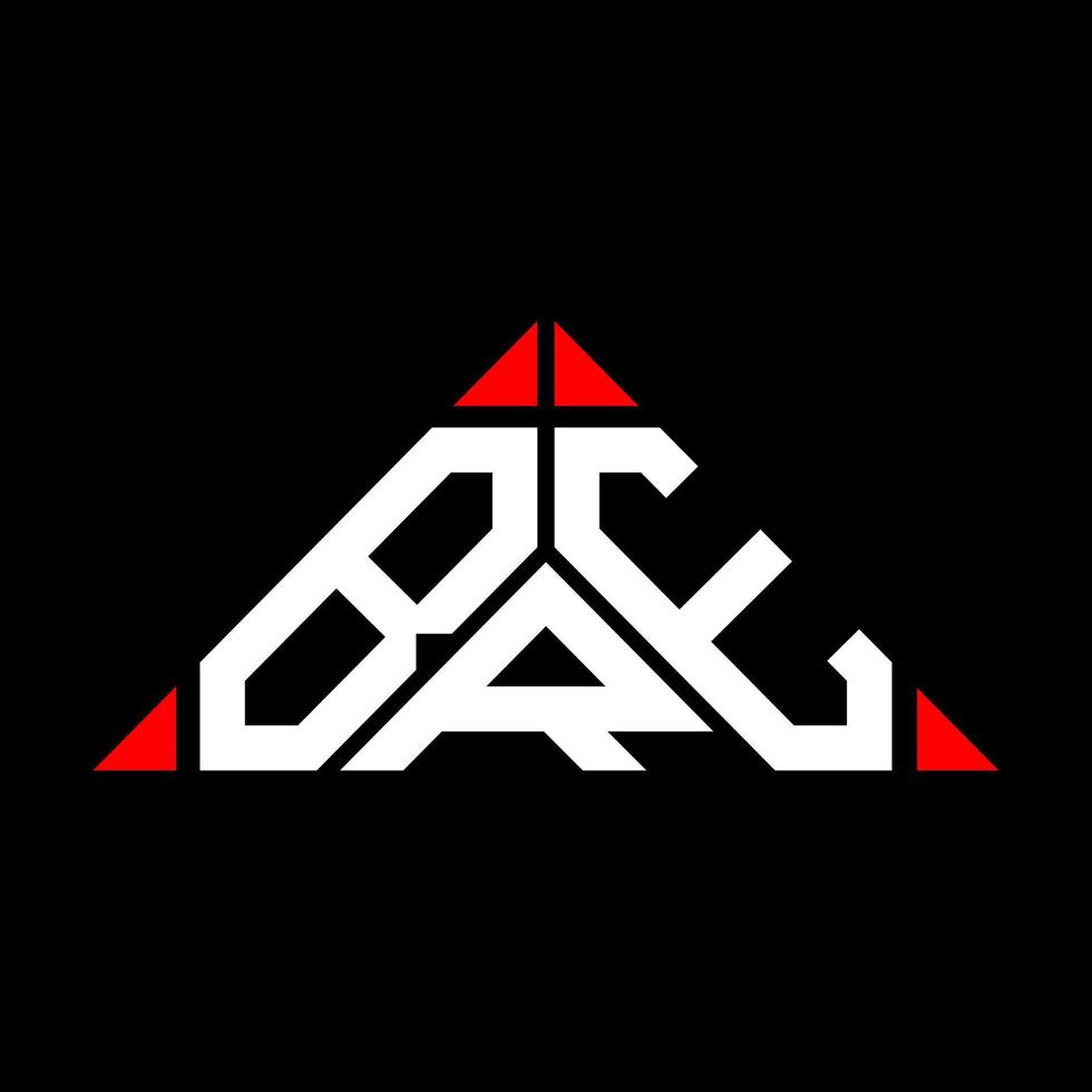 bre letter logo design criativo com gráfico vetorial, bre logotipo simples e moderno em forma de triângulo. vetor