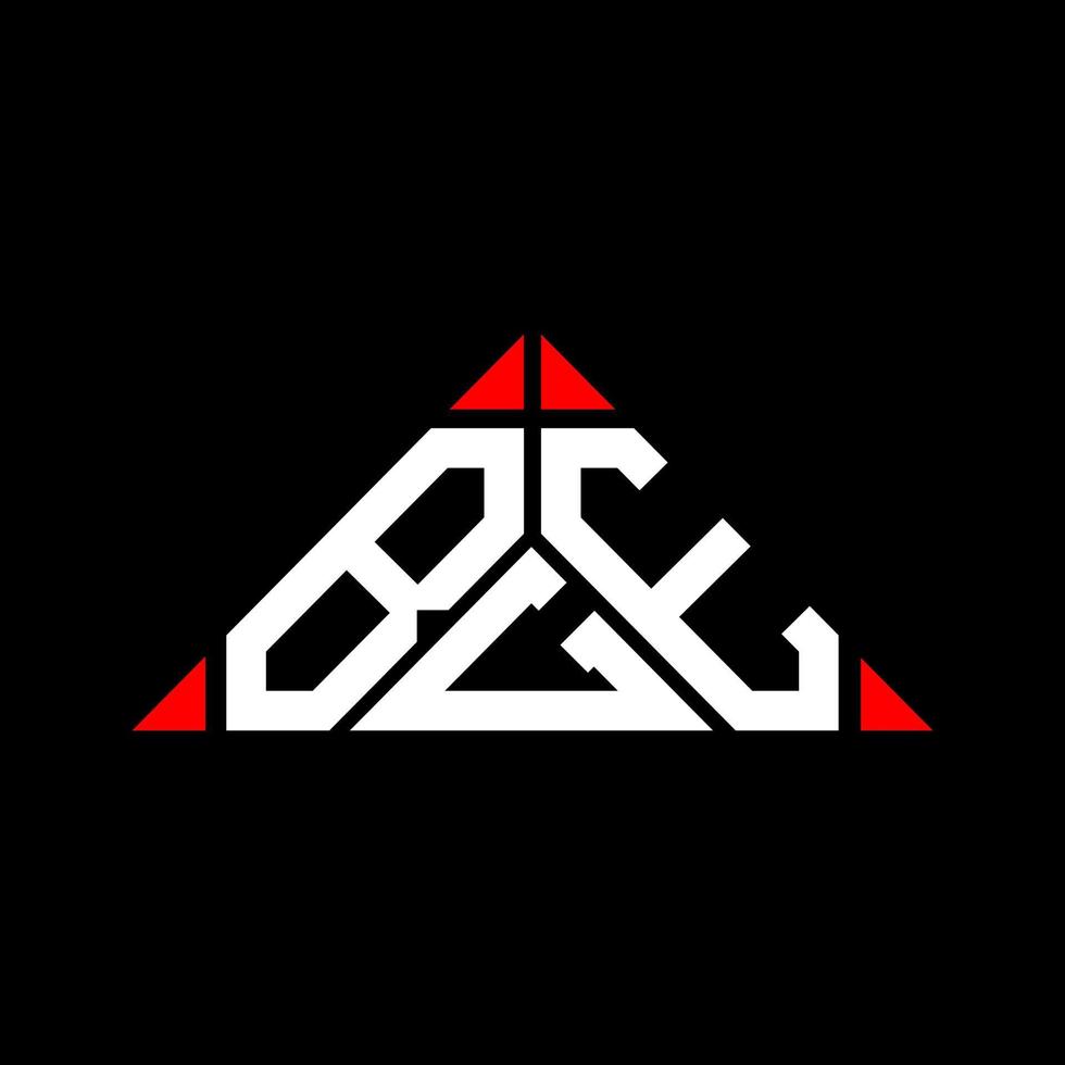 design criativo do logotipo da carta bge com gráfico vetorial, logotipo simples e moderno bge em forma de triângulo. vetor
