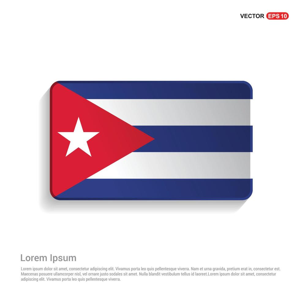 vetor de design de bandeira de cuba