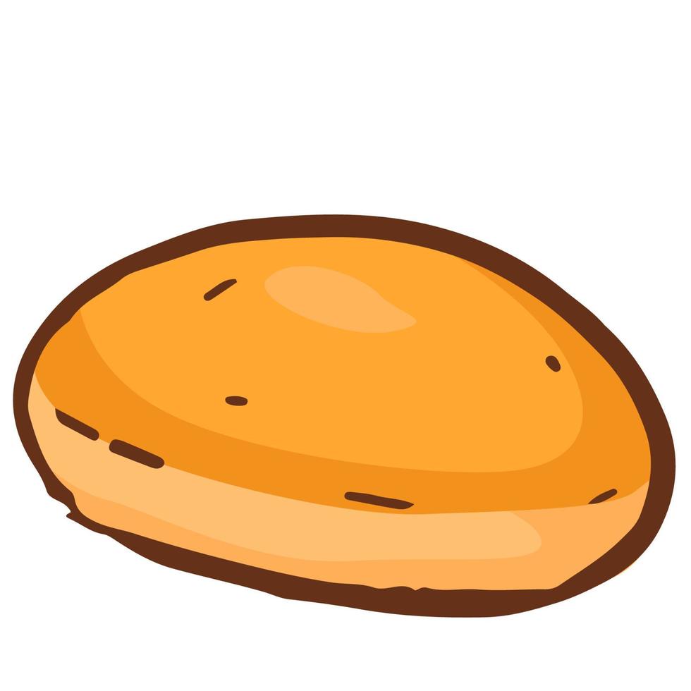 doodle desenhado à mão pão pão brioche padaria pastelaria comida deliciosa vetor