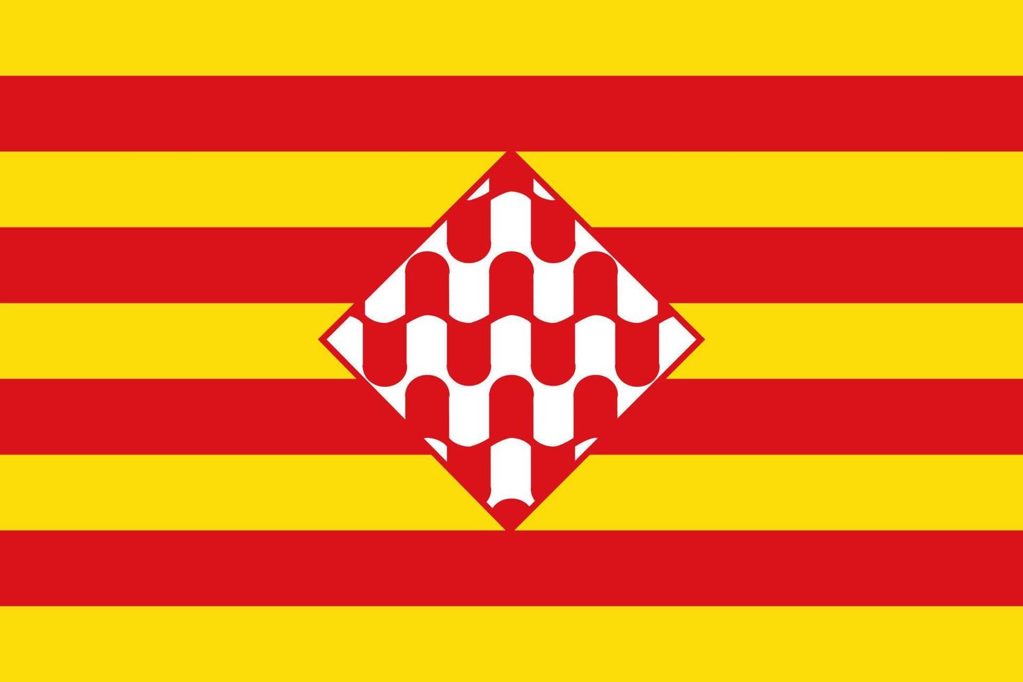 bandeira girona, províncias da espanha. ilustração vetorial. vetor