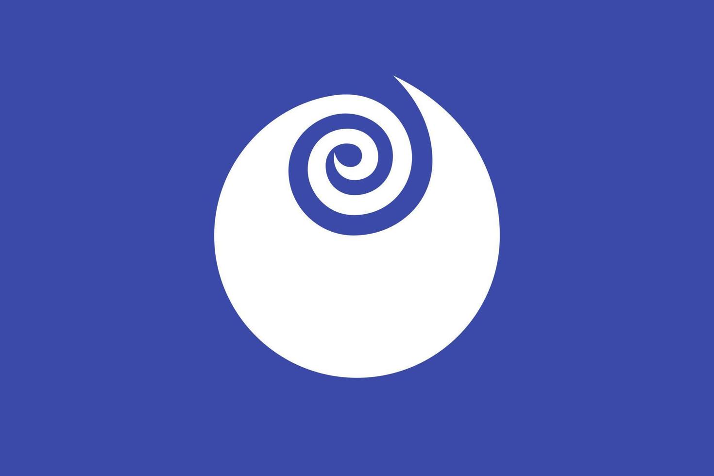 bandeira de ibaraki, prefeitura do japão. ilustração vetorial vetor